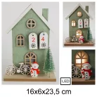 FILC HÁZ LEDDEL, ADVENTI NAPTÁR, FENYŐVEL, HÓEMBERREL, ZÖLD