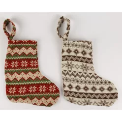 TEXTIL AKASZTÓS ZOKNI, KÖTÖTT, SKANDINÁV MINTÁS