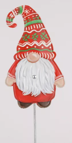 BÁDOG ORRMANÓ FIGURA, BESZÚRÓS, PIROS