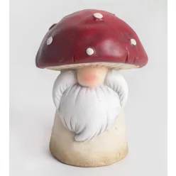 KERÁMIA ORRSZAKÁLL, GOMBA SAPKÁBAN, PIROS FEHÉR