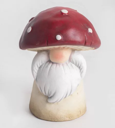 KERÁMIA ORRSZAKÁLL, GOMBA SAPKÁBAN, PIROS FEHÉR