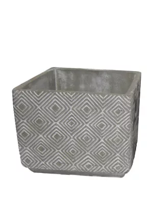 BETON KASPÓ, 4 SZÖGLETŰ, ROMBUSZ MINTÁS, SZÜRKE