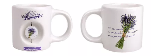 KERÁMIA BÖGRE 3D LEVENDULA 2 OLDALAS