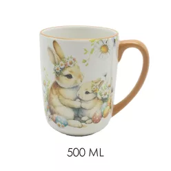 KERÁMIA BÖGRE, NYULAK TOJÁSOKKAL