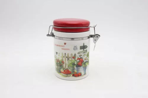 KERÁMIA CSATOSÜVEG, STRAWBERRY GARDEN FELIRATTAL, EPRES