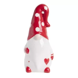 PORCELÁN ORRMANÓ, PÖTTYÖS SAPKÁBAN, PIROS FEHÉR