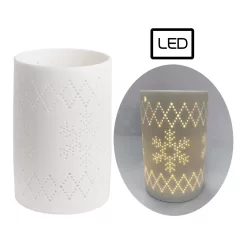 PORCELÁN LEDDEL, LÁMPÁS HÓPIHE, FEHÉR