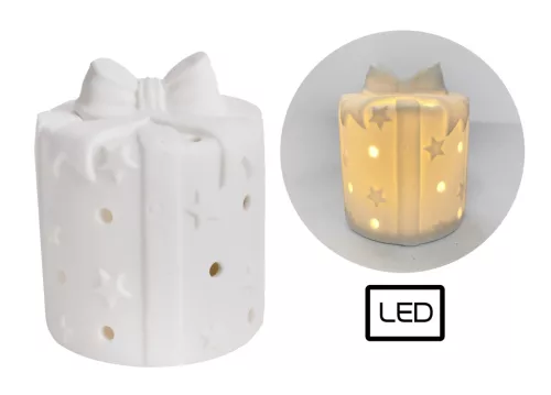 PORCELÁN LEDDEL, KARÁCSONYI CSOMAG FEHÉR