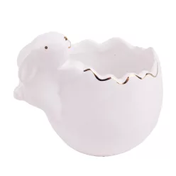 PORCELÁN KASPÓ, NYULAS, FEHÉR ARANY