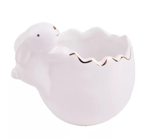 PORCELÁN KASPÓ, NYULAS, FEHÉR ARANY