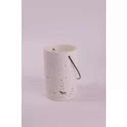 PORCELÁN LED LÁMPÁS, TÉL, FEHÉR