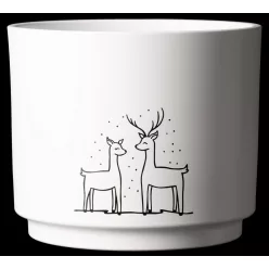 KERÁMIA KASPÓ, OSLO WINTER, DEER, FEHÉR