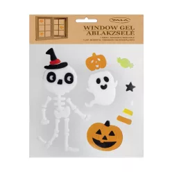 ABLAKZSELÉ HALLOWEEN CSONTVÁZ, SZELLEM, TÖK