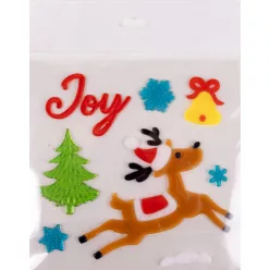ABLAKZSELÉ RÉNSZARVAS FRENYŐFÁVAL, JOY FELIRAT