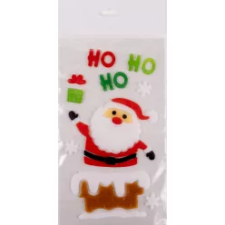 ABLAKZSELÉ MIKULÁS A KÉMÉNYBEN,  HO HO HO FELIRAT