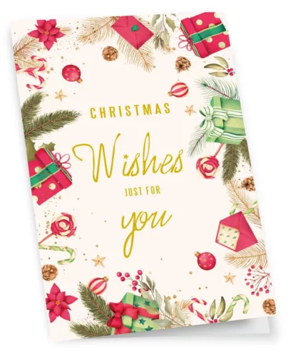 KÉPESLAP, CHRISTMAS WISHES JUST FOR YOU FELIRAT, AJÁNDÉKOK