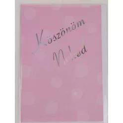 KÉPESLAP, KÖSZÖNÖM NEKED FELIRATTAL, LILA
