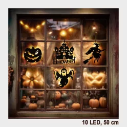MŰANYAG 10 KEDES HALLOWEENI DEKOR, FEKETE