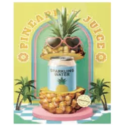   PAPÍRTASAK BOROS MATT, ANANÁSZ ÉS PÁLMAFÁK, PINEAPPLES JUICE