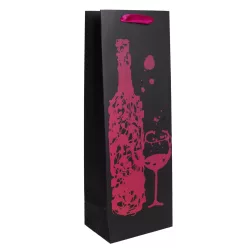 PAPÍRTASAK BOROS  MATT 12X36 FEKETE PINK