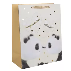 PAPÍRTASAK MATT NYOMOTT MINTA PANDA PÁR 26X32