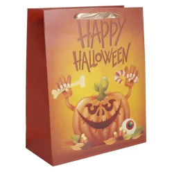   PAPÍRTASAK MATT, HAPPY HALLOWEEN FELIRATTAL, TÖK, NARANCSÁRGA