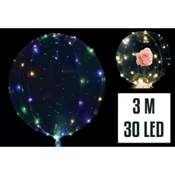 GUMI LUFI, GÖMB, PÁLCÁVAL, 3M, 30LEDDEL, ÁTLÁTSZÓ