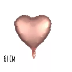 MŰANYAG FÓLIA LUFI, SZÍV ALAKÚ, ROSEGOLD