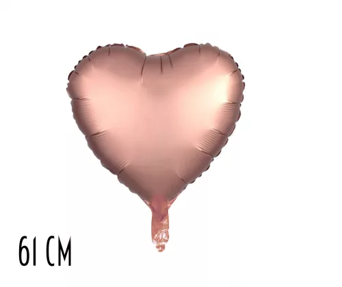 MŰANYAG FÓLIA LUFI, SZÍV ALAKÚ, ROSEGOLD