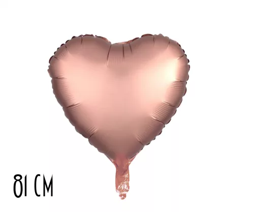 MŰANYAG FÓLIA LUFI, SZÍV ALAKÚ, ROSEGOLD