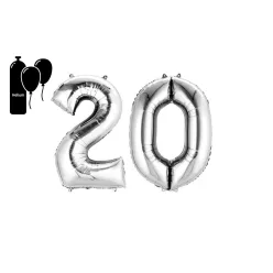 LUFI METÁL, SZÁM, 20-AS, SZETTBEN, MATT EZÜST