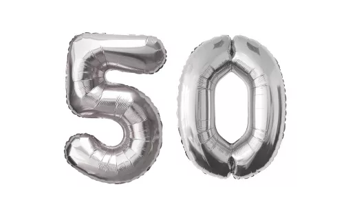 LUFI METÁL, SZÁM, 50-AS, SZETTBEN, MATT EZÜST