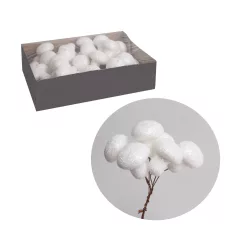 FOAM GOMBA 36 DARABOS  DARABOS GLITTER FEHÉR