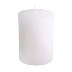 GYERTYA RUSZTIKUS, HENGER, FEHÉR