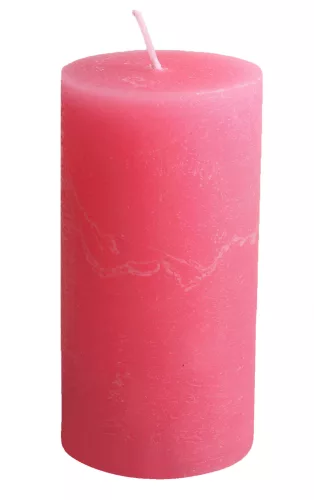 GYERTYA RUSZTIKUS, HENGER, PINK