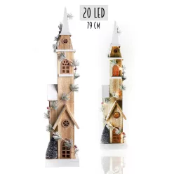 VILÁGÍTÓ FA TEMPLOM, 20 LEDDEL, NAGY TORONNYAL