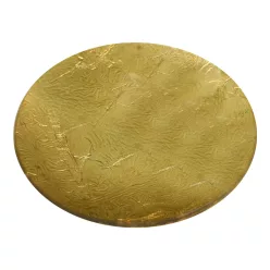 ÜVEG TÁL GYŰRT ARANY KEREK 15CM