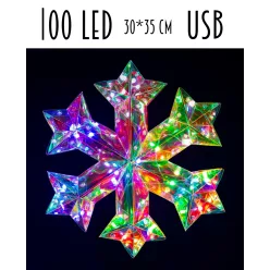 VILÁGÍTÓS HÓPIHE 100 DARAB LEDDEL, USB CSATLAKOZÓS