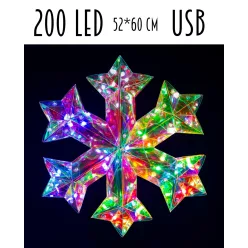 VILÁGÍTÓS HÓPIHE 200 DARAB LEDDEL, USB CSATLAKOZÓS
