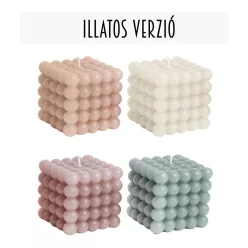 GYERTYA KOCKA, ILLATOS, 3D, GOLYÓS