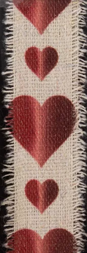 SZALAG TEXTIL, SZÍV MINTÁS, KRÉM