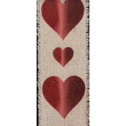 SZALAG TEXTIL, SZÍV MINTÁS, KRÉM