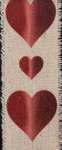 SZALAG TEXTIL, SZÍV MINTÁS, KRÉM