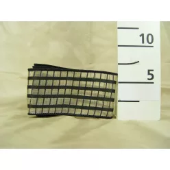 SZALAG ORGANZA, FEKETE, NÉGYZETRÁCSOS, ARANY