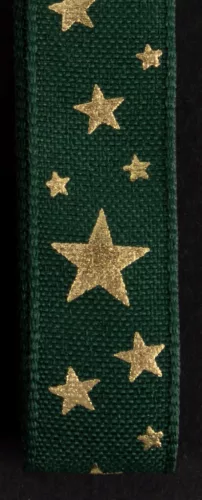 SZALAG TEXTIL, APRÓ CSILLAG MINTÁS, ZÖLD