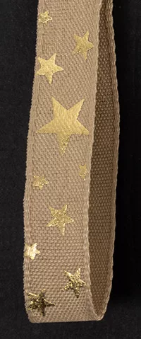 SZALAG TEXTIL, APRÓ CSILLAG MINTÁS, DRAPP