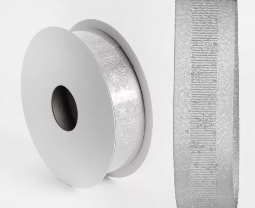 SZALAG, TEXTIL, HÓPIHE, EZÜST