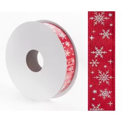 SZALAG, TEXTIL, HÓPEHELY, PIROS