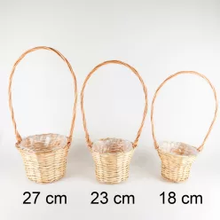 KOSÁR KASPÓ SZETTBEN, 3 DARAB, FÜLLEL, NATÚR