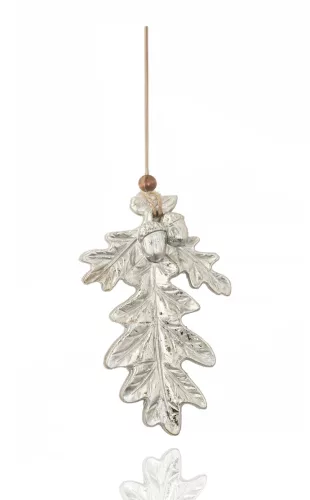 POLIREZIN AKASZTÓS MAKKLEVÉL, MAKKAL, EZÜST